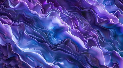 Obraz premium Abstract Blue and Purple Wave Illustration: Liquid Wave Design