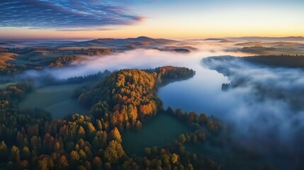 sunrise over the lake