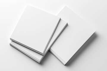 Blank A4 Stacked Paper Mockup isolated created with Generative AI
