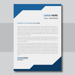 Simple modern corporate letterhead template design