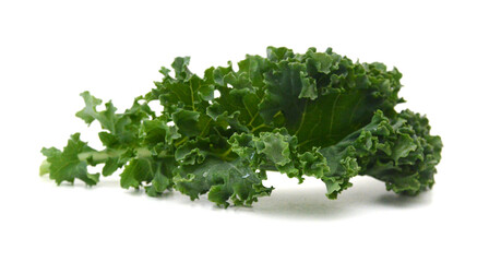 Obraz premium kale leafs on white background