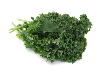 Obraz premium kale leafs on white background