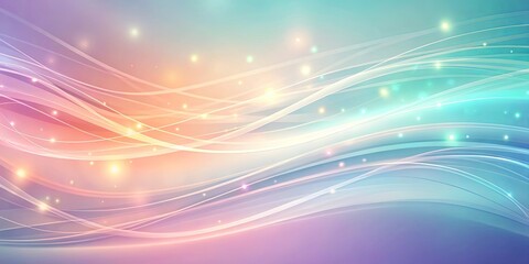 Abstract Colorful Wavy Lines and Shimmering Lights Create a Dreamy and Evocative Visual Experience