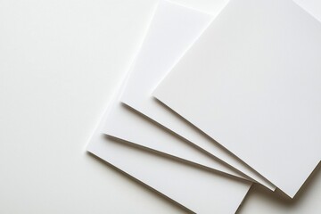 Blank A4 Stacked Paper Mockup isolated created with Generative AI