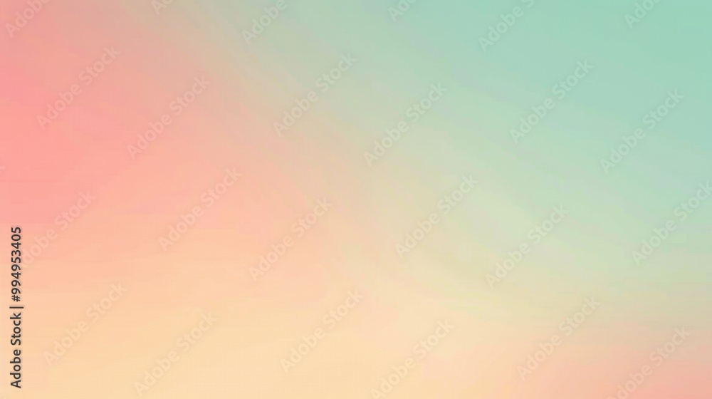 Aufkleber light pastel gradient background featuring smooth transitions from peach to light mint, creating a w