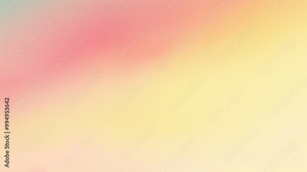 Poster light pastel gradient background featuring smooth transitions from light pink to yellow, creating a 