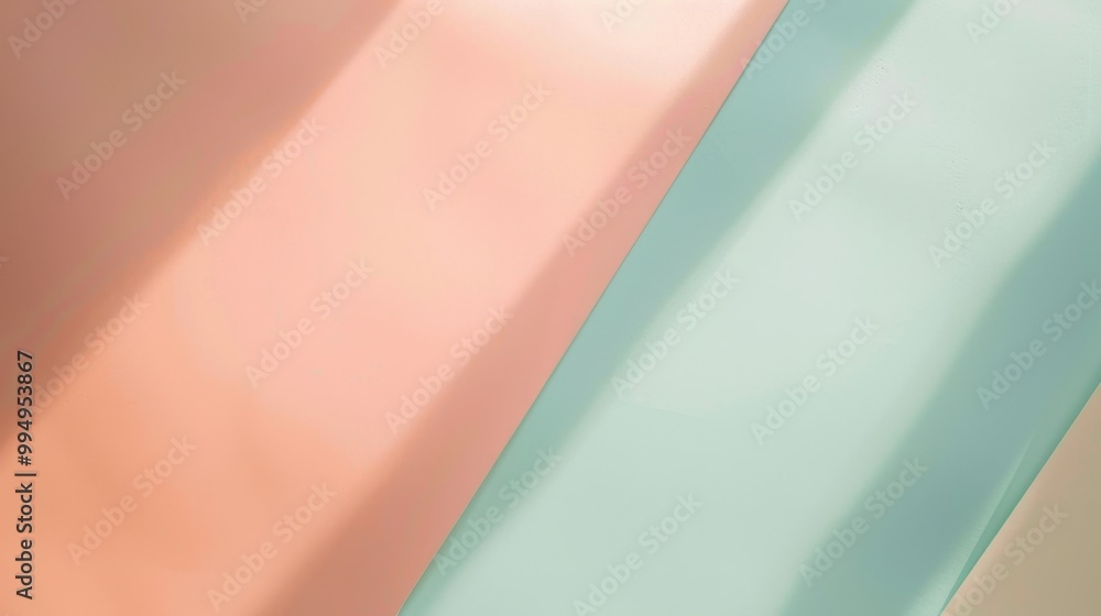 Poster light pastel gradient featuring pale mint and soft peach tones, perfect for creating a fresh and mod