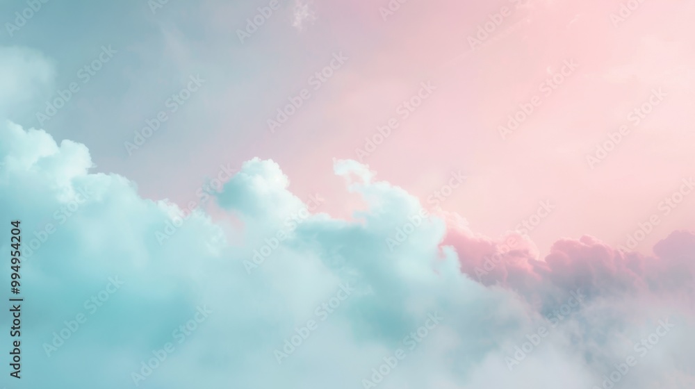 Poster light pastel gradient transitioning from pink to light blue, creating a calm and soothing visual eff
