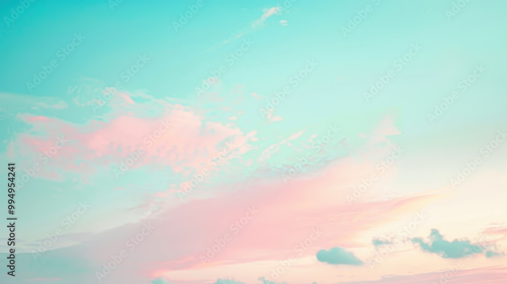Poster light pastel gradient transitioning from pink to light blue, creating a calm and soothing visual eff