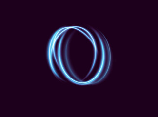 Neon circle vector abstract background. Futuristic tech style. Abstract background with speed lines. Vector illustration.