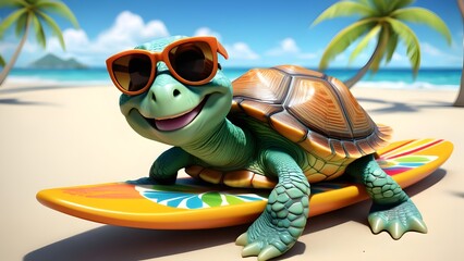 Shelldon is the coolest, most laid-back turtle on the beach. He&rsquo;s wearing sunglasses, has a big, lazy grin, and is always lounging on a surfboard or hammock. His shell is decorated with tropical.