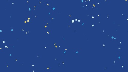 Colorful confetti animation with a fresh blue background. Perfect for surprises, sales, celebrations and other special events.