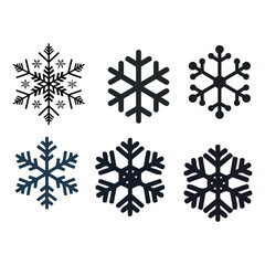 set of snowflakes