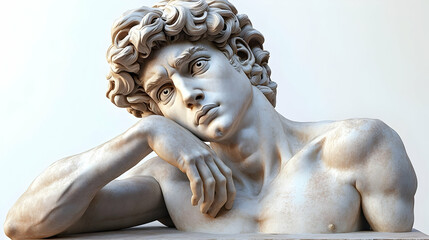 Sculpted Marble Bust: A Study in Form and Expression