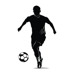 Soccer player silhouette vector
