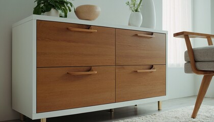 Bedroom Dresser vector set white background isolated a high 75