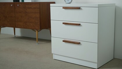 White Dresser with Six Drawers in a Room with Plants and Decor 37