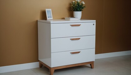 White Dresser with Six Drawers in a Room with Plants and Decor 28