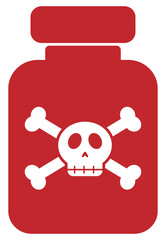 毒のアイコン 赤