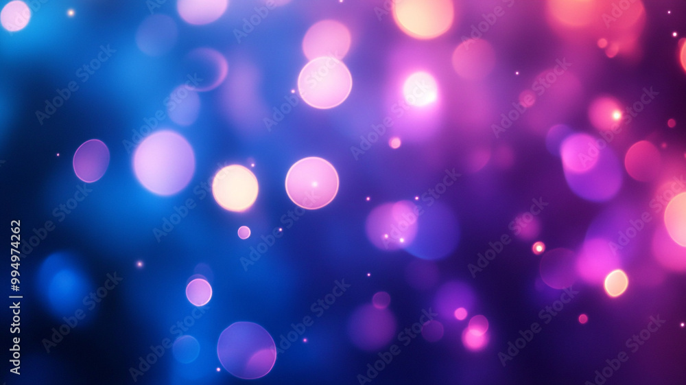 Poster colorful bokeh lights create a vibrant atmosphere in a nighttime setting