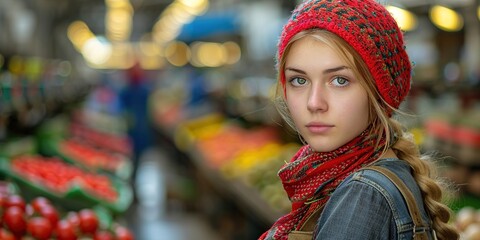 Fototapeta premium portrait of a woman in autumn