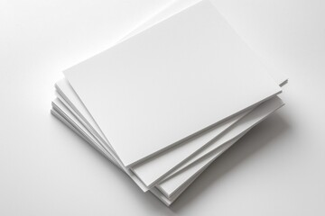 Blank A4 Stacked Paper Mockup isolated created with Generative AI