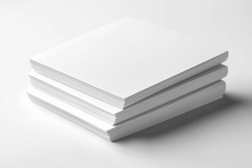 Blank A4 Stacked Paper Mockup isolated created with Generative AI