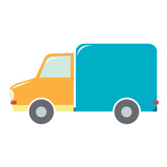 Vector Truck Flat Design Illustration