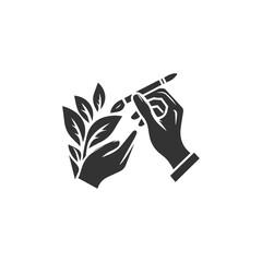 hand holding a pencil