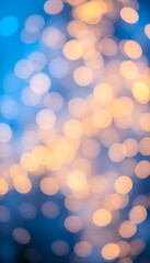 Obraz premium Festive Glow: Blue and Gold Abstract Bokeh for New Year's Eve
