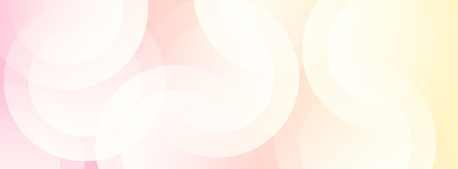 minimalist banner background,pastel color,pink and yellow gradations,circle effect shape,memphis,eps 10