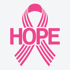 Hope T-Shirt Design. Breast Cancer Design