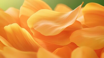 Obraz premium Macro shot of marigold petals blowing in the wind, outdoor background, soft focus, marigold petal, movement in nature