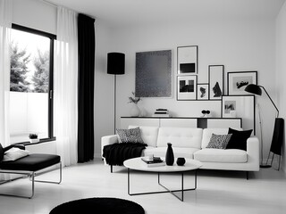 Monochrome Minimalist Interior Design Apartment House Home