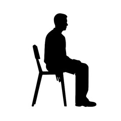 Sitting Man Silhouette – Perfect for Logos and Illustrations