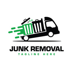 Junk removal logo design template. Suitable for Recycling or trash removal business.