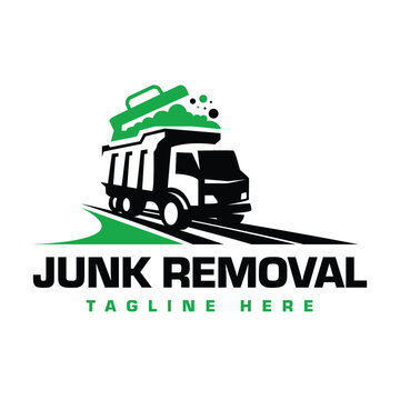 Junk removal logo design template. Suitable for Recycling or trash removal business.