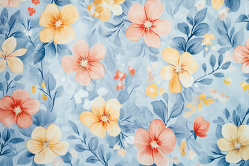 pastel colors floral pattern background.