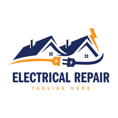 House electrical repair logo template.