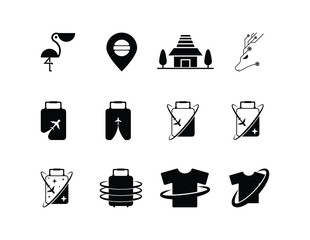 Branding icon set. Containing marketing, product, brand value, design, logo, brand development, social media, advertising and loyal customers icons. Solid icon