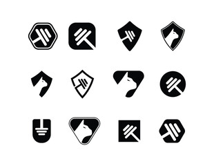 Branding icon set. Containing marketing, product, brand value, design, logo, brand development, social media, advertising and loyal customers icons. Solid icon