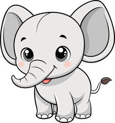 Cute Cartoon Elephant Stock llustrations