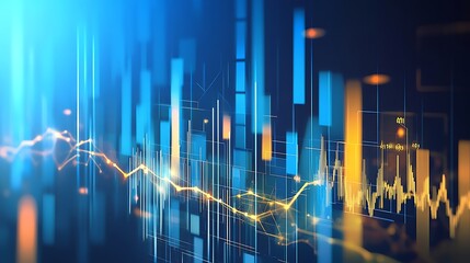 An attentiongrabbing stock photo displaying an investment graph showing significant growth in financial data and profit