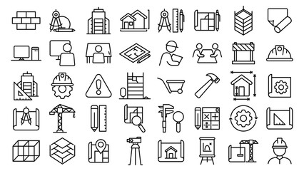 architecture icon line vector design in trendy style with editable stroke
