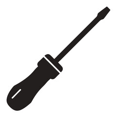 Screwdriver Silhouette icon vector illustration
