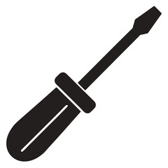 Screwdriver Silhouette icon vector illustration
