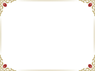 Naklejka premium 豪華なクラシカルフレーム〜ゴールド〜