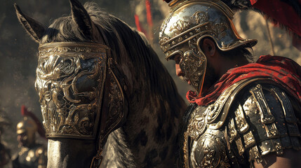 &ldquo;Strength and Steed: Roman Warrior&rsquo;s Commanding Presence&rdquo;