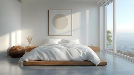 Modern Minimalist Bedroom Design with Ocean View