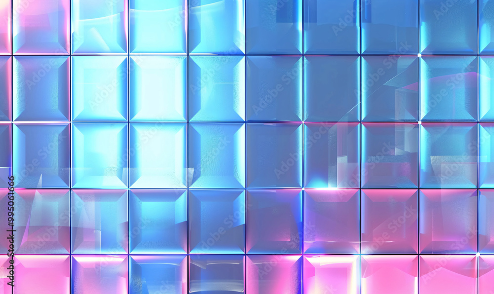 Wall mural abstract background with squares-generative ai
